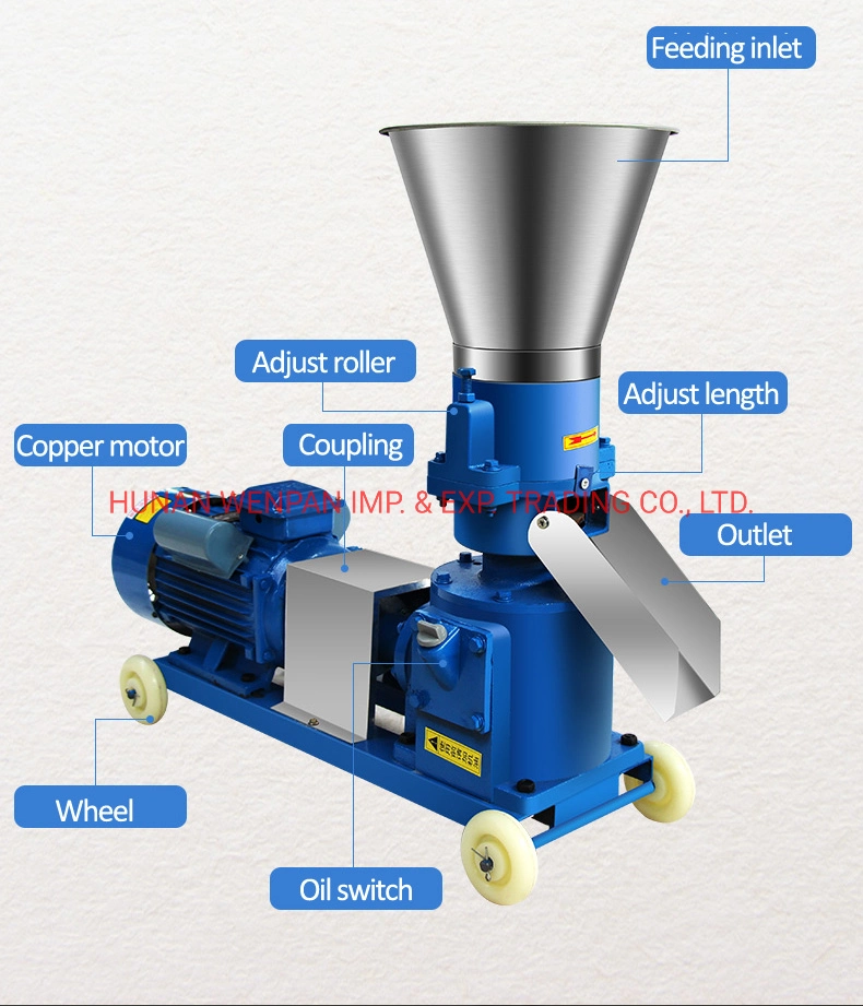 Animal Feed Processing Machine Flat Die Pelletizer Home Use Granulator Feed Pellet Machine