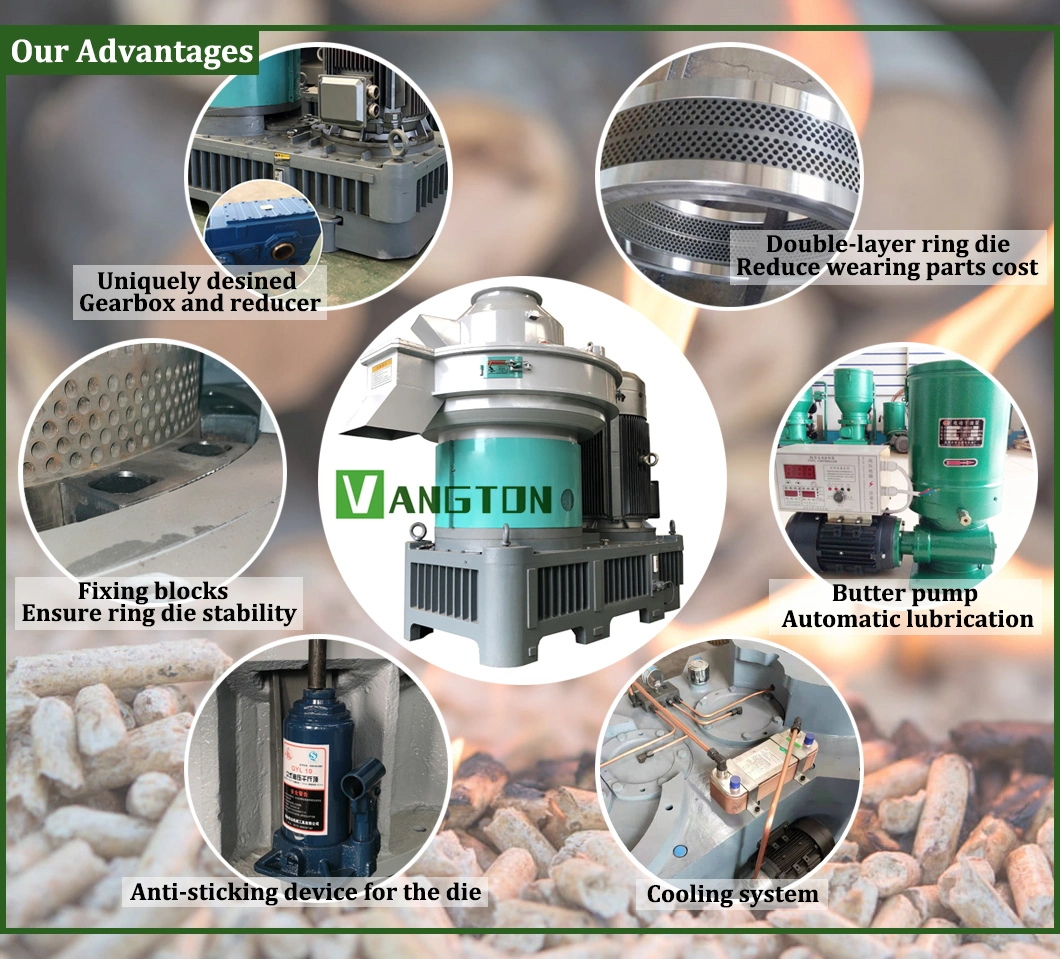 Vangton Biomass Wood Pellet Machine / Biofuel Pellet Production Machine Line