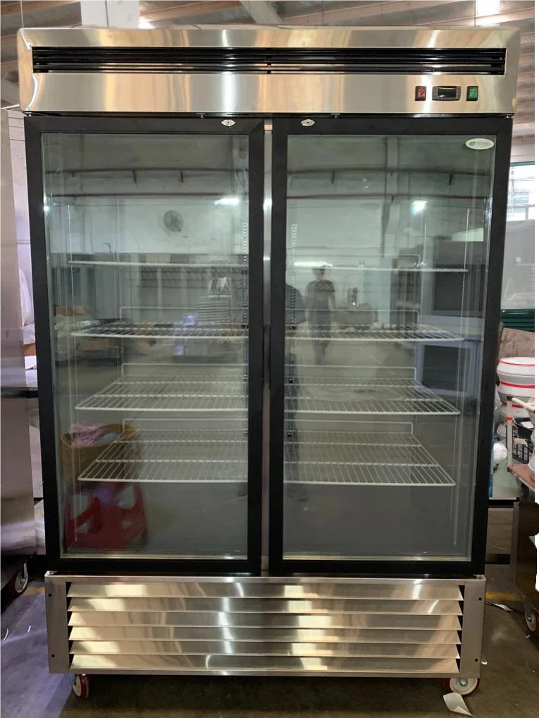 2022 Catering Solutions Double Door Stainless Steel Restaurant Upright Standing Freezer