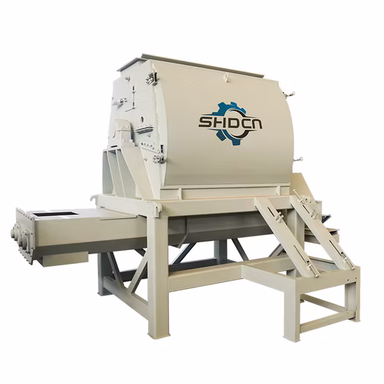 Mulino a martelli per legno da 4-5 Tph 4-12mm, macinazione del legno in segatura per la produzione di pellet, mulino per legno