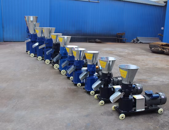 Macchina per pellet a stampo piatto 500 kg / h macchina per la produzione di pellet per mangimi monofase / trifase in vendita
